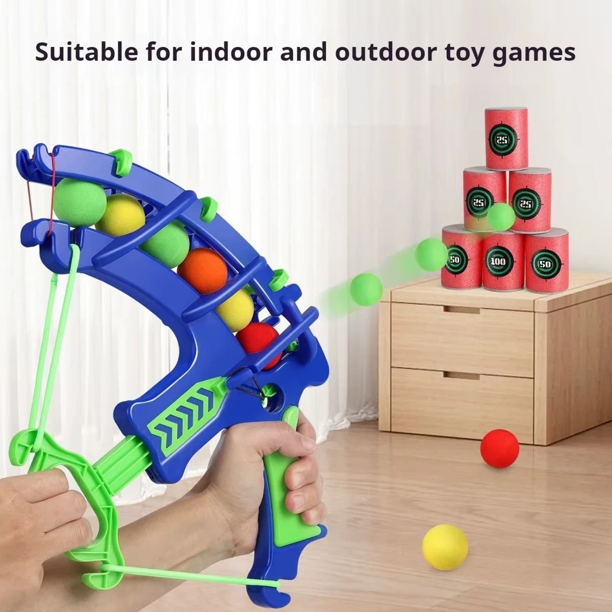 Outdoor Sport Games For Kids - Pistola Spara Bolle Sportiva con Bersaglio,