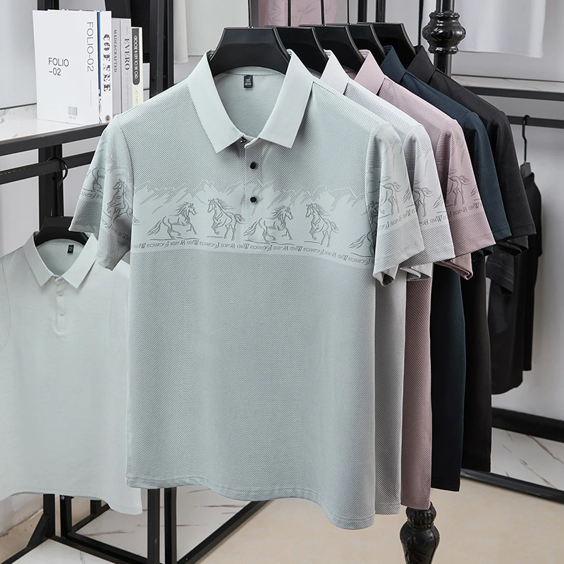 Polo Shirt Equestrian - Polo da uomo con stampa equestre