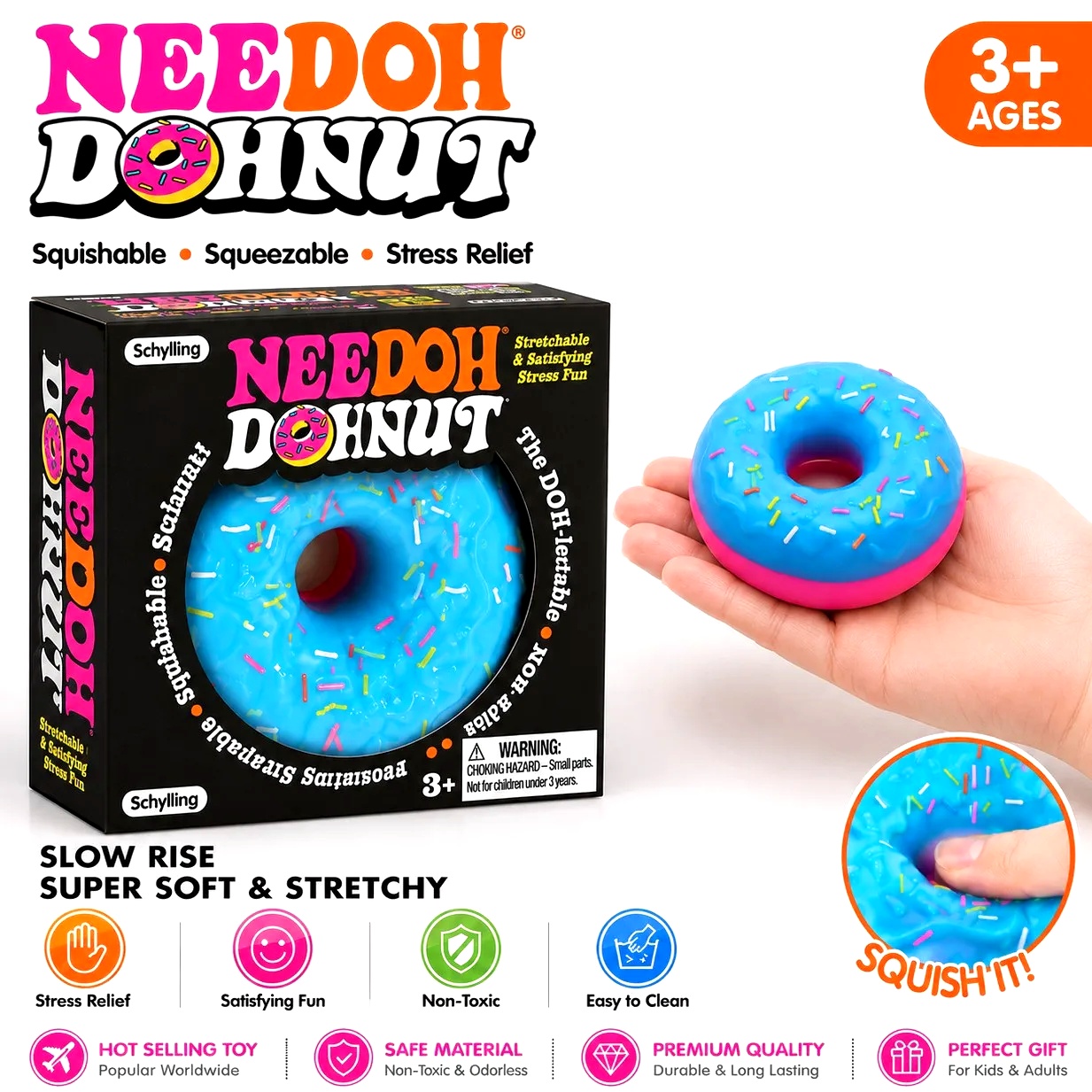 NUOVO NeeDoh Donut Pinch Music - Outdoor Sports Accessories recensione e prezzo